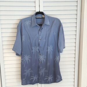 Moda Campia Shirt, Size M, Classic‎ Casual Buttondown, Blue Ombre Lightweight